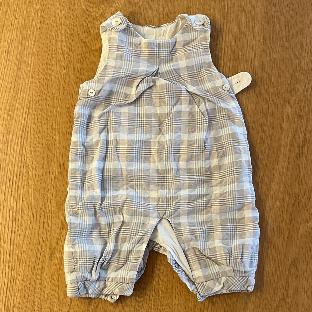 Jacadi checkered overalls 3 months